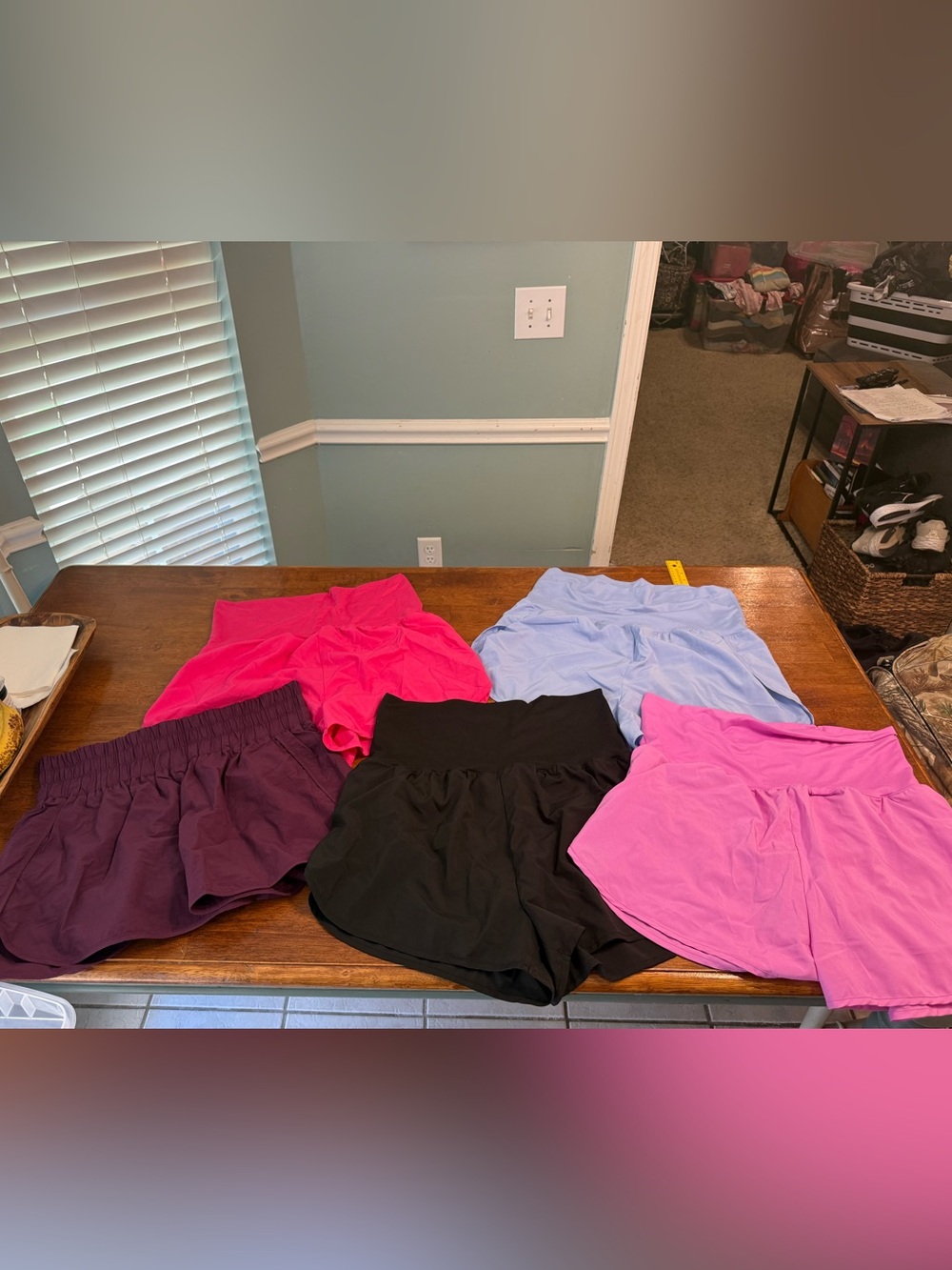 LOT OF 5 Zenana Plus Size 2X Athletic Running Shorts High Waist Bundle 2XL